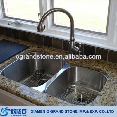 prefab double sink granite precut kitchen countertop