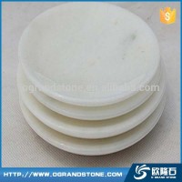 Custom stone coaster natural white Marble Coasters Wholesale